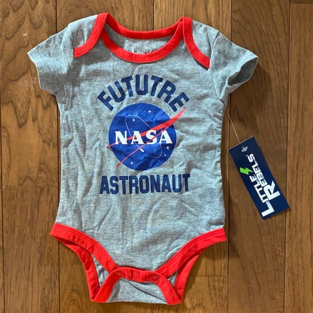 NWT Little Rebels NASA Bodysuit (3-6 Months)